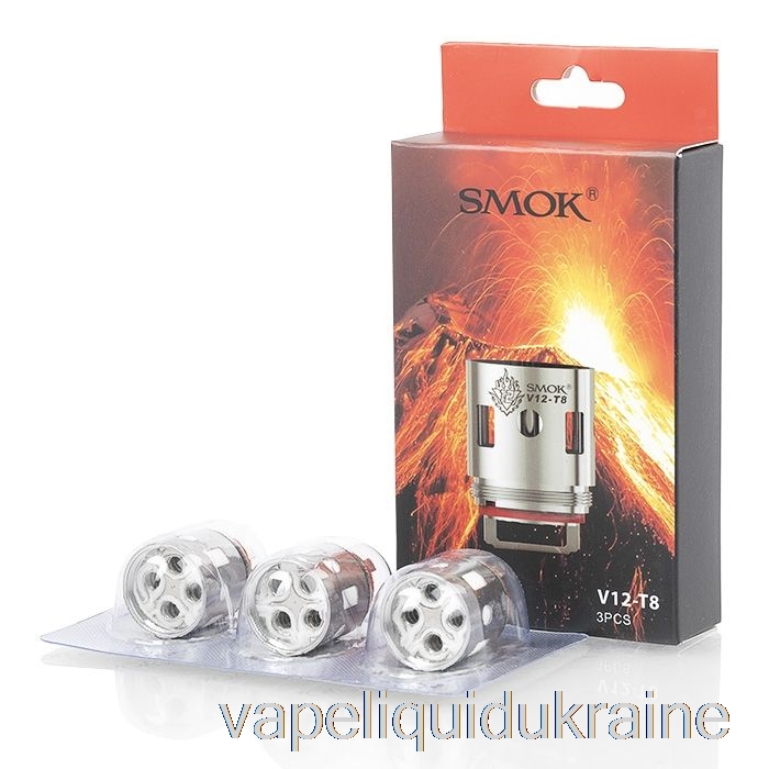 Vape Liquid Ukraine SMOK TFV12 Replacement Coils & RBA 0.16ohm V12-T8 Octuple Coil (Pack of 3)